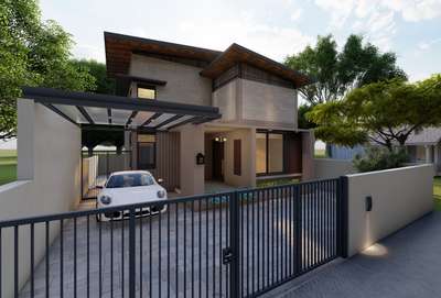 #exteriordesigns  #modernhouses #tropicalhouse #lowbudgethousekerala #aacbricks #aacblocks #SlopingRoofHouse #