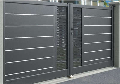 Nextin Fabrication gates & doors 
Black Matt finish paint main gate