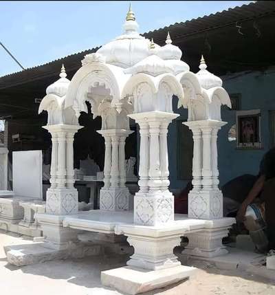 temple construction work in white marble