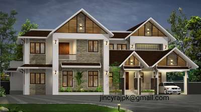 3d elevation #keralahomedesign k #KeralaStyleHouse #HouseDesigns. 2500