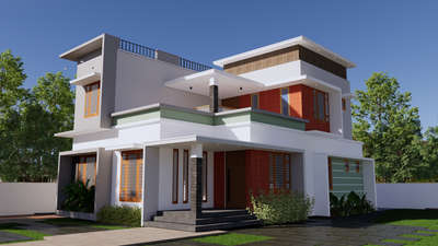 Contemporary house elevation.
.
.
 #ContemporaryDesigns #wallcladding #stone_cladding #LandscapeIdeas #modernhome #sitoutdesign