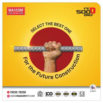 MASCOM FE500D TMT STEEL BARS 
#TMT 
#steel
#construction 
#kerala
#MANUFACTURER 
#besttmt
#HouseConstruction
