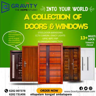 #steeldoor  #SteelWindows  #SteelStaircase  #modernhome  #upvcwindows  #wpcframes  #wpcwork  #FRPDOOR  #gravitythehomestudio  #gravity  #gravityottapalam