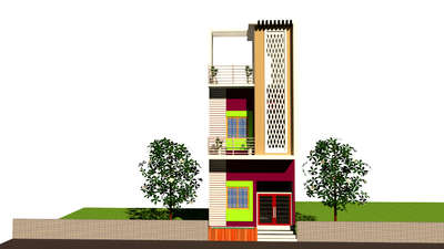 15'x30' Front Elevation design