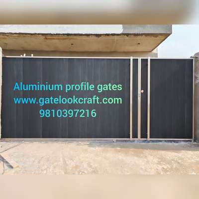 Aluminium profile gates by Hibza sterling interiors pvt ltd manufacture in Delhi #Gurgaon #Faridabad #ghaziabad #Noida #sonipat #bhadurgadh #DELHINCR 
#aluminiumprofilegates #gatelookcraft #silidingdoor #slidinggates #profilegates #maingates #desinggates #housegates