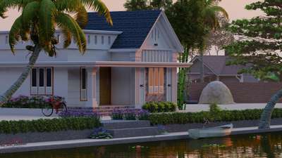 keralahome 3d drawing waterfront