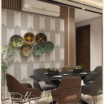 Dining in style at home with amazing dining area wall design, design by The ShaArch Studio.
.
.
.
home design
interior design 
dining area
wall design 
.
.
.
#interiordesign #Interiors #DiningRoomGoals #HomeSweetHome 
#diningarea #style #walldesign #homedesign #viral #trend #trending 
#theshaarchstudio