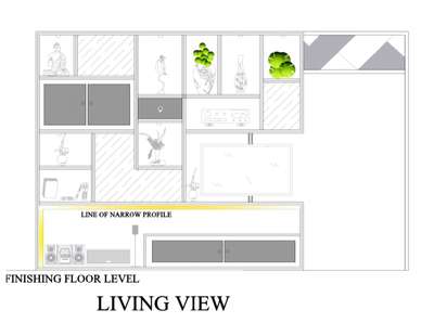 Living Partition concept with 180 Degree rotating TV unit