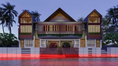 Residence for twin brothers with shared courtyard