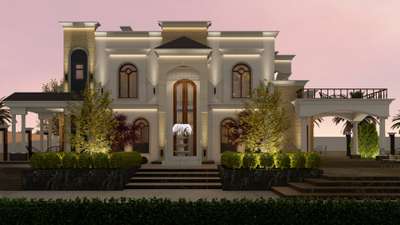 #InteriorDesigner #exteriordesigns #Architect #vastuexpert #ElevationHome #homedecoration #uniquedesign 
Classic Villa Design Front  Elevation 4 Sided  view . Covered Up Area 6000 sqft