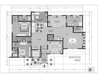 model plan #2d_design #ground floor -2685 square feet  #first floor - 1916 square feet #total area - 4601 square feet.