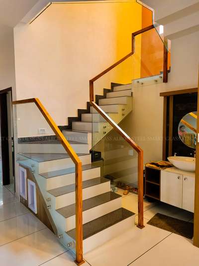 GLASS HANDRAILS #InteriorDesigner  #Architectural&Interior  #architecturedesigns #architecturekerala