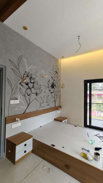 bedroom decor #WallDecors #homedecoration #BedroomDecor #BedroomIdeas #KeralaStyleHouse #Architectural_Drawing #walldrawing #WallPainting #wallmuralart #3DPainting #3dwalldecor