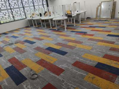 Carpet Tile installation in Greater Noida  #carpets  #carpettile