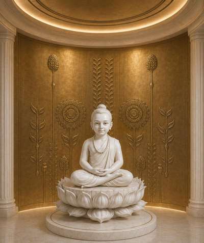 BRASS PANELLING DESIGN WITH STATUE
 #brassdecor #brassfittings #statue #FalseCeiling #italianmarbles
