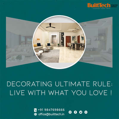 Decorating ultimate rule: Live with what you love !

We offer complete solutions right from designing, licensing and project approvals to completion and maintenance. Turnkey projects, residential construction, interior works and facades are our key competencies. We also undertake commercial and retail projects for construction, glass & steel claddings and interiors.

For more details ,

Contact : 9847698666

Email : office@builttech.in

Visit : www.builttech.in

#construction #luxuryhomedesigns #builders #builder #commercial #commercialbuilding #luxury #contractor #contractors #interiors #interiordesign #builttech #constructionsite #turnkeyconstruction #quality #customhomebuilder #interiordesigner #bussiness #constructionindustry #luxuryhome #residential #hotel #renovation #facelift #remodeling #warehouse #kerala #dlife #dlifestyle #homedecor #homedecoration #homedecorating #homedecore #homedecorations #homedecorideas #homedecorlovers #homedecorblogger #homedecors #homedecorator #homed