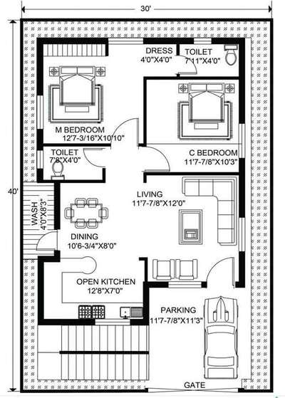 Ground floor plan interior Drawing