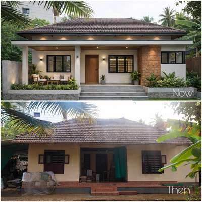 #thodupuzha  #rennovation #under20lakh  #singlestorey #sloperoof #beforeandafter #moderntraditional #3BHK