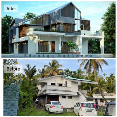 House Renovation #Before - #After
#edesignbuilders
#Houseconstruction 
#keralahouse #HouseDesigns