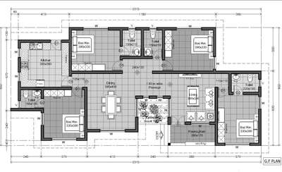 House Details

Ground floor Area - 1599 square feet.
Total Area -  1599square feet.(single storey residential building)

Bedroom - 4, Bathroom - 4.
facilities;
Sitout , Living, Dining, Modular Kitchen......etc.
Client : Gopi 
Location : meenangadi,wayanad.
Engineer : Sreejith