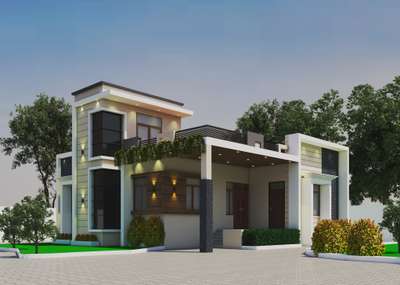 40x40 3bhk house plan  #exterior_Work  #exterior3D  #stilt+4exteriordesign  #CivilEngineer  #Architectural&Interior  #kerala_architecture