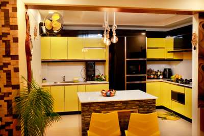 #kitchen Marigold Yello & Black combination