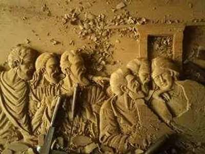 last supper.. teek wood