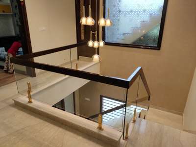 Railing, Glass Railings, Wood Railing, Designer Main gate with castings.