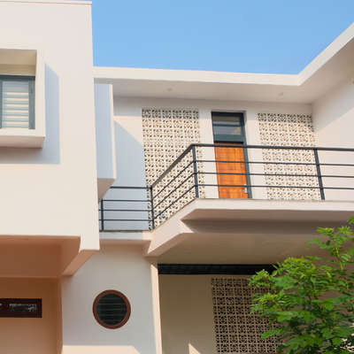 Balcony and the play of light. 
 #BalconyIdeas  #BalconyDesigns  #jalidesign