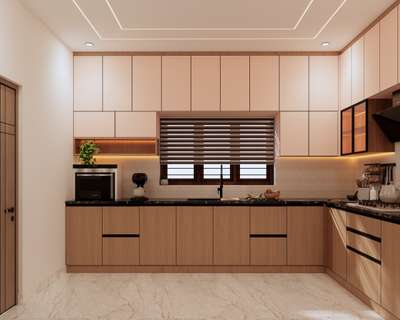 Modern minimalism meets warmth 🍃
This kitchen blends clean lines, soft tones, and subtle lighting — a perfect balance of elegance and functionality.
 Client :  Jithin kollam


#KoloApp #KitchenDesign #ModernKitchen #InteriorInspo #MinimalDesign #HomeInteriors #ModularKitchen #WoodFinish #LuxuryInteriors #InteriorDesignTrends #KitchenGoals #ElegantSpaces #designlovers