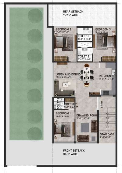 3bhk plan 

#home #HouseDesigns #50LakhHouse #plan #FloorPlans #Architect #architecturedesigns #Architectural&Interior #plot