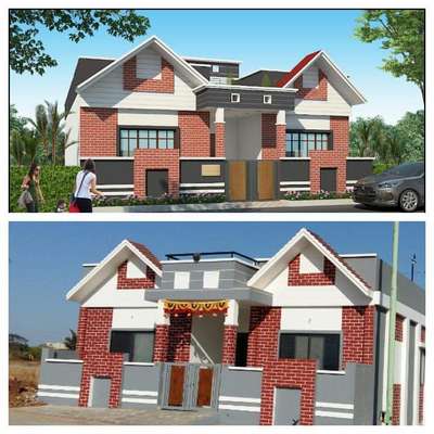 Fron Elevation
 #exteriors  #ElevationDesign  #HouseConstruction  #bigrooms  #qualityconstruction  #sevashram_builders_and_developers