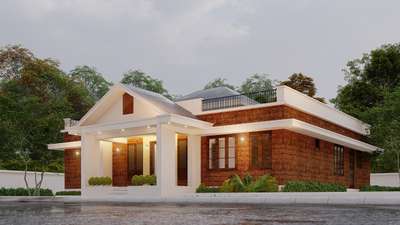 single story residential building #
keralaarchitecture #3d view 
gwarchitecturalstudio #
contact:9745265762