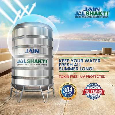 Stay refreshed all summer long with Jain Jalshakti Stainless Steel Water tanks, maintaining your water's purity and quality through the season.

#JaihindGroup #JainTubes #StainlessSteel #Durability #TMTBars #Steel #decorshopping