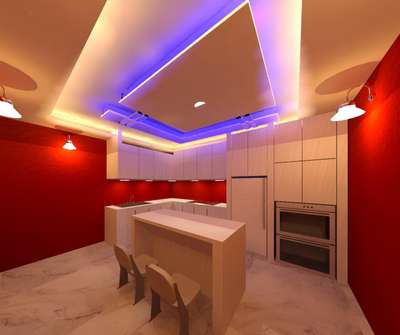beautiful modern kitchen with a beautiful false ceiling