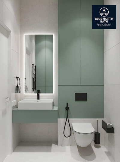 🛁✨ Design of the Day – Elegant & Efficient
Less space, more style! This compact bathroom setup balances luxury and practicality with every detail – from the soft green vanity to matte black fittings. Perfect for modern apartments or guest washrooms.

💬 Would you love this design in your home? Comment below!
📍#BlueNorthBath – Curating smart luxury for every home.
#BathroomDesigns  #BathroomIdeas #BathroomStorage #BathroomTIles #BathroomRenovation #BathroomCabinet #BathroomFittings #bathroom #bathroomdecor #bathroominspiration