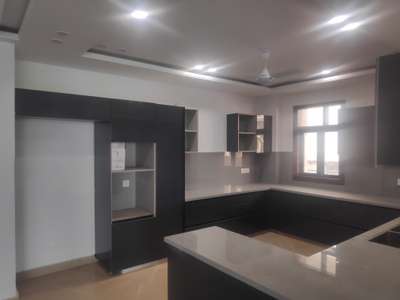 Modular Kitchen 15×13 yard area Dark Greyish Colour Acrylic finishing