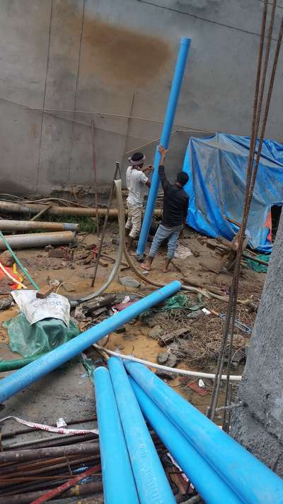 Loading Borewell Casing.