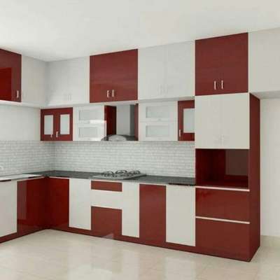 modular kitchen with 710 grademarine ply n laminate 9744197349