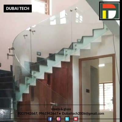 modern glass handrail