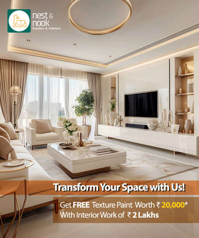 Get free texture worth 20000 Rs/- for interior of 2 lakhs. Contact today to get the details