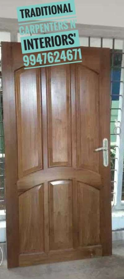 A main door made with plantation teak