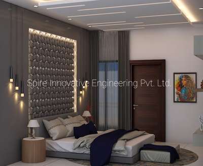 #3dbedroom  #3DPlans  #3DCeiling  #3DPainting  #3DWallPaper  #3DoorWardrobe  #3BHKPlans  Designed by Spire Innovative Engineering Pvt. Ltd.