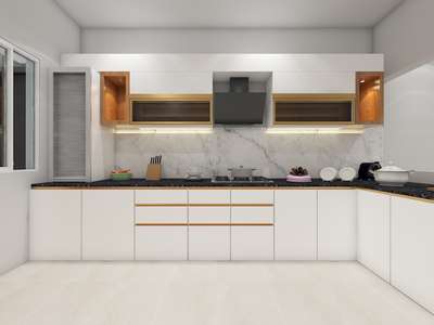 modular kitchen 3d view  # 3d design  # interior designer