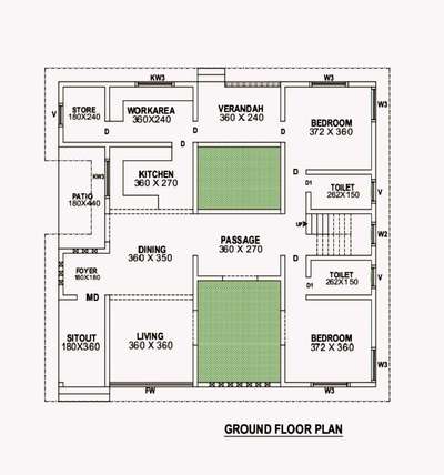 വീടിൻ്റെ പ്ലാൻ sqft/1 ന് ചെയ്തു് കൊടുക്കുന്നു