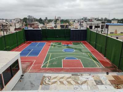 Silver Line Prestige School, Ghaziabad
First ever sports arena on the third floor for school, with proper activity area. 
material: Synthetic flooring
#InteriorDesigner #ads #Comercial_interiors