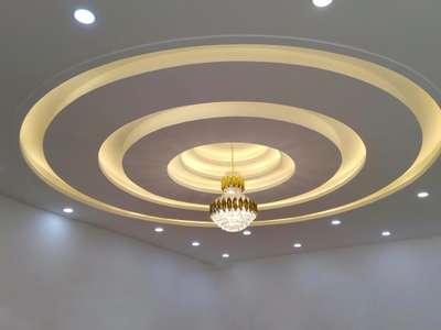 New work gypsum ceiling
With lighting.