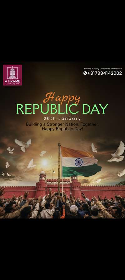 January -26th
Building a Stronger Nation , Together 
Happy Republic Day