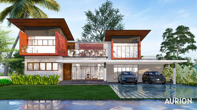 modern exterior  #KeralaStyleHouse  #tropicaldesign
