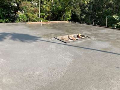 Residential project 
Client: Mr. Sudeesh 
Site: Anthikadu, Thrissur
Stage: G. F. Slab concreting